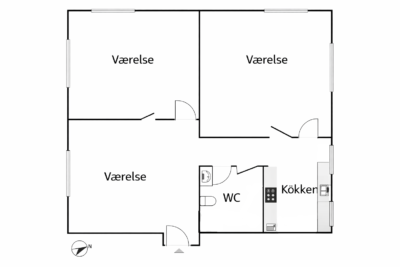 Delevenlig 3-værelses i Vejgaard